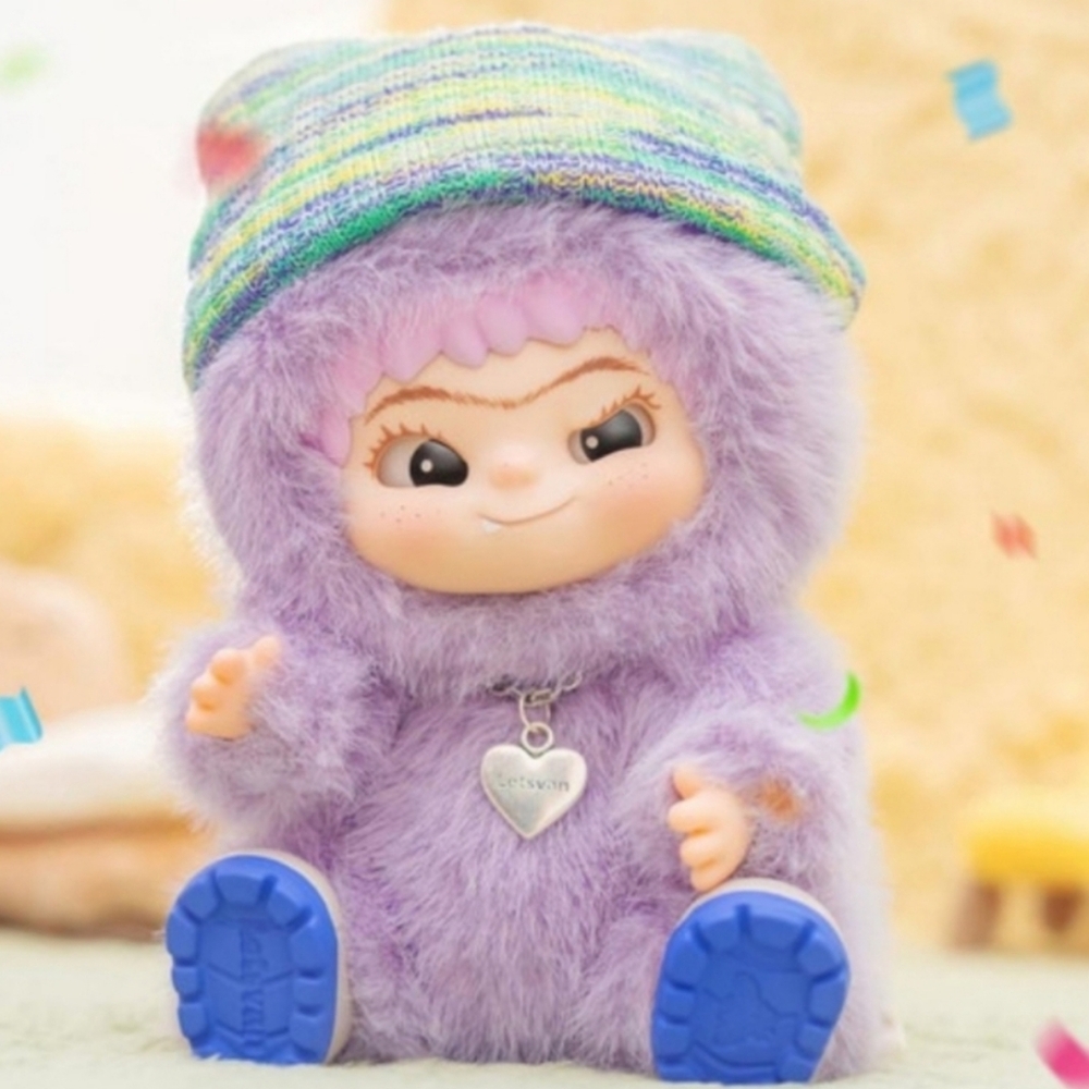 Wakuku FUZZY TRENDY FUN PARTY‎ NIB - Purple Sing Rock